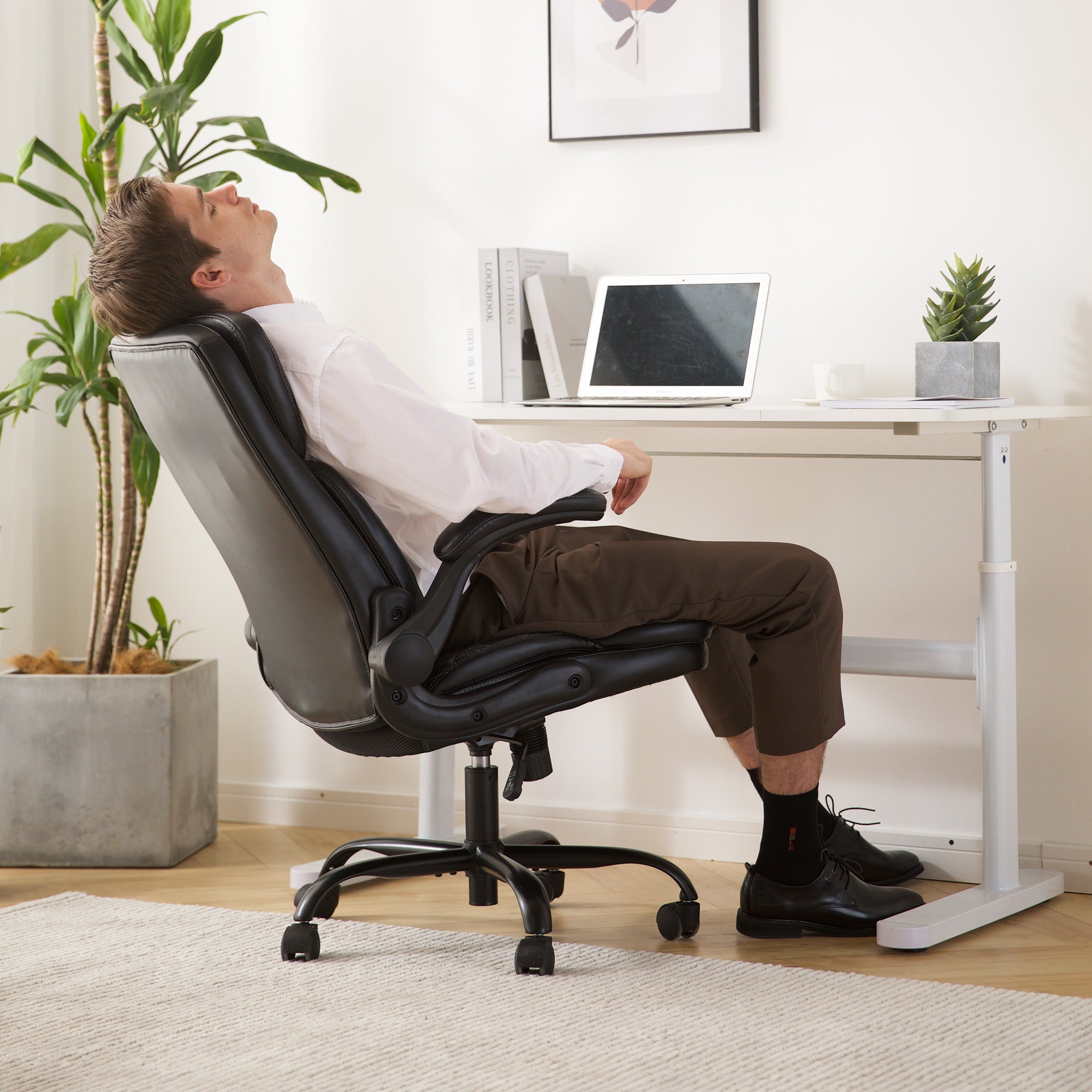 COLAMY Faux Leather Office Chair