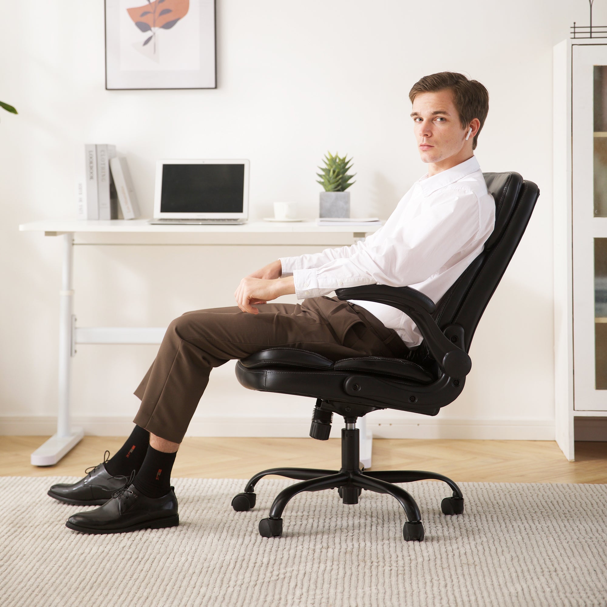 COLAMY Faux Leather Office Chair