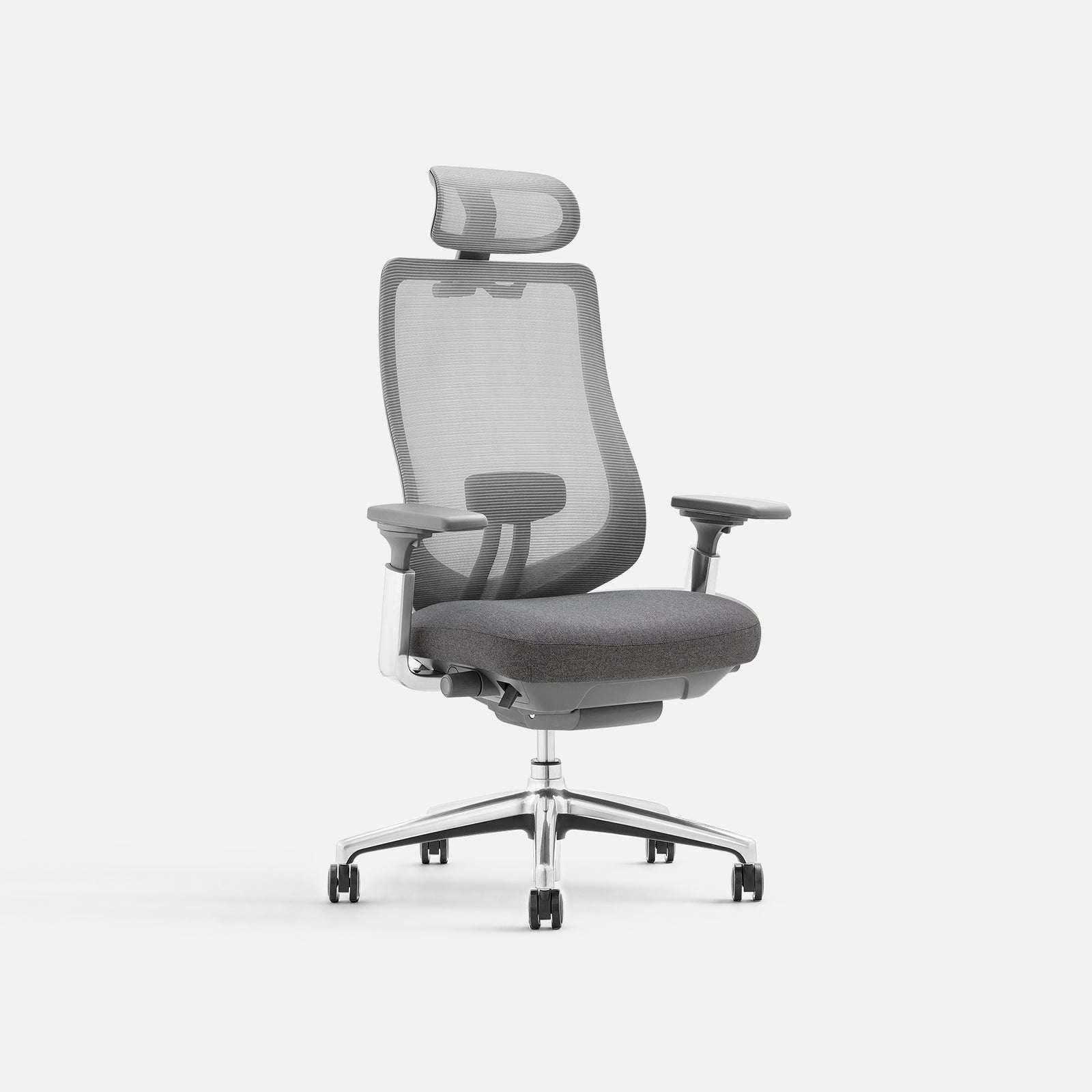 COLAMY ATLAS dark grey ergonomic office chair with breathable mesh back and_headrest