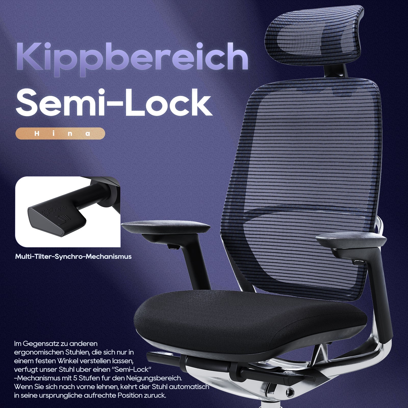 COLAMY HINA Modern Ergonomic Office Chair