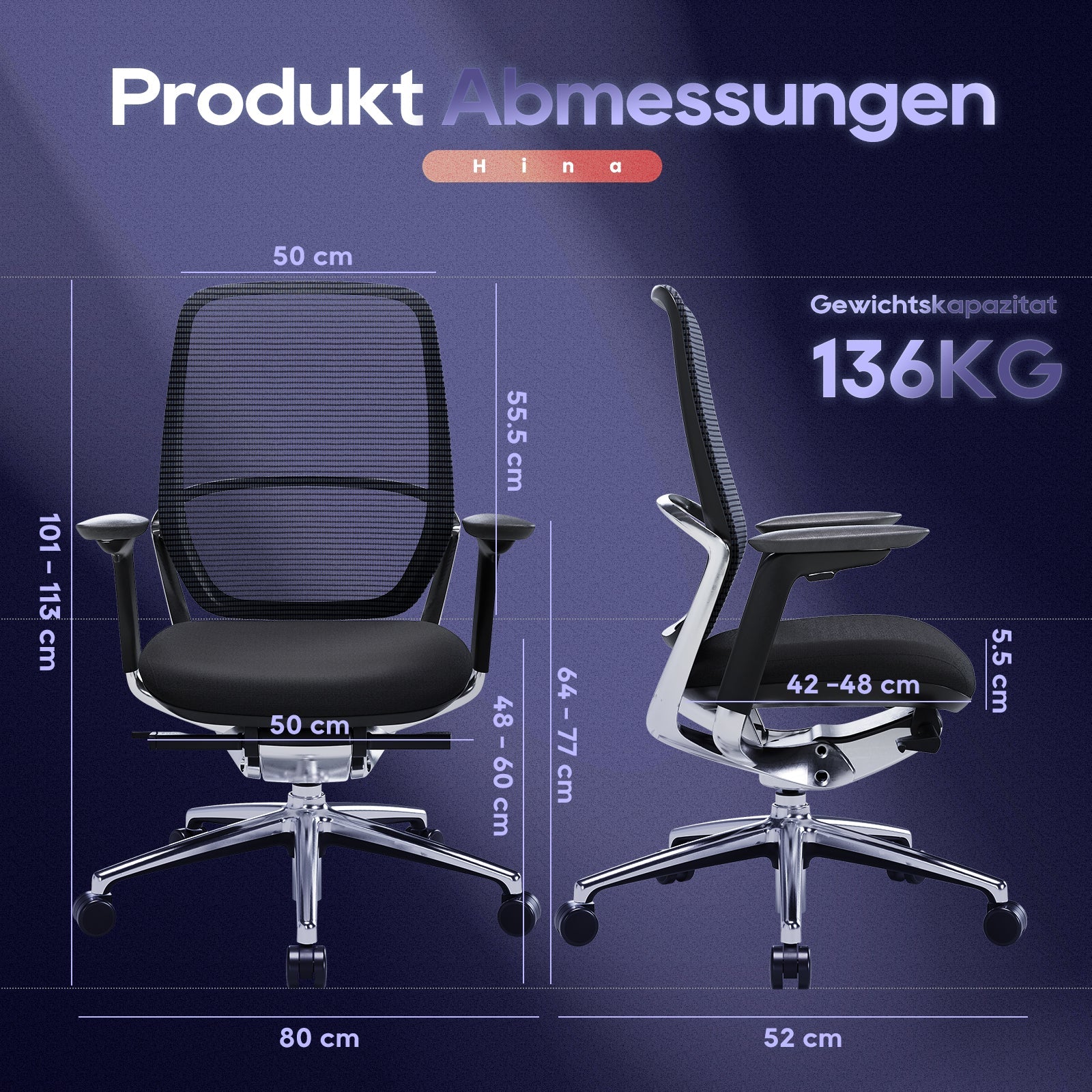 COLAMY HINA Modern Ergonomic Office Chair