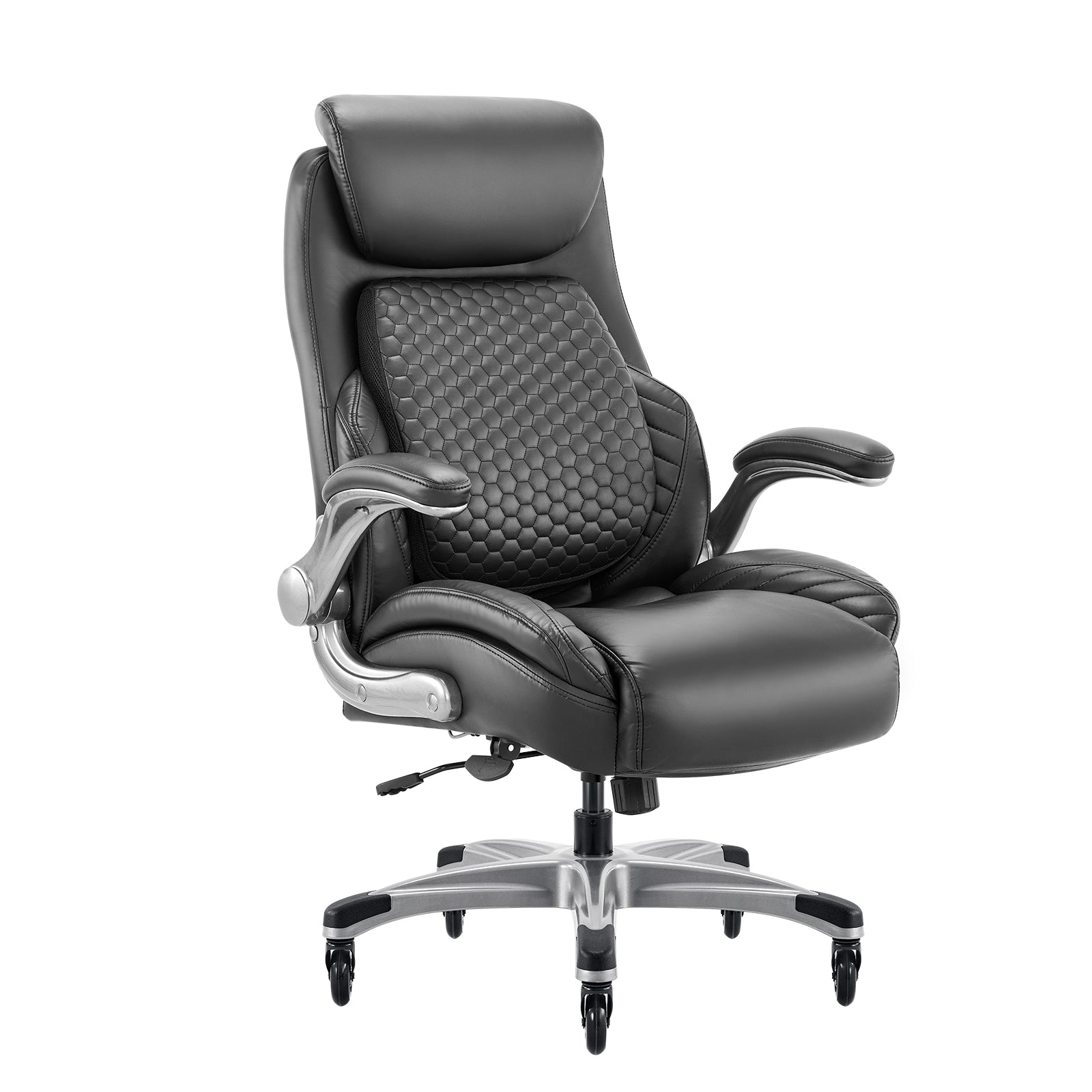 COLAMY Leather Office Chair with Built-in Lumbar Support Model.5276