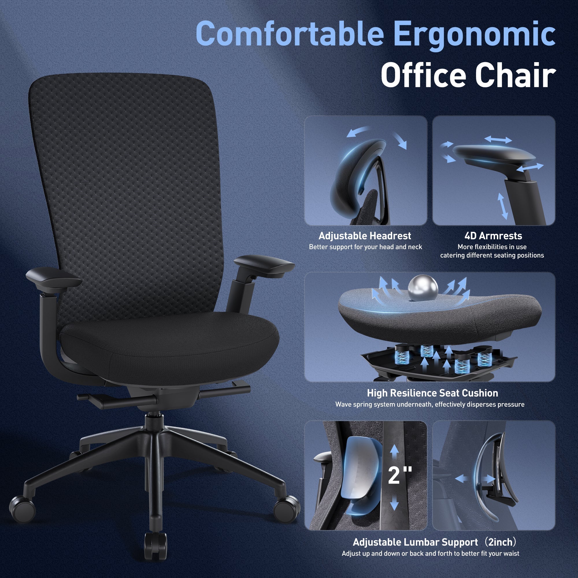COLAMY NEZA Contemporary Office Office Chair