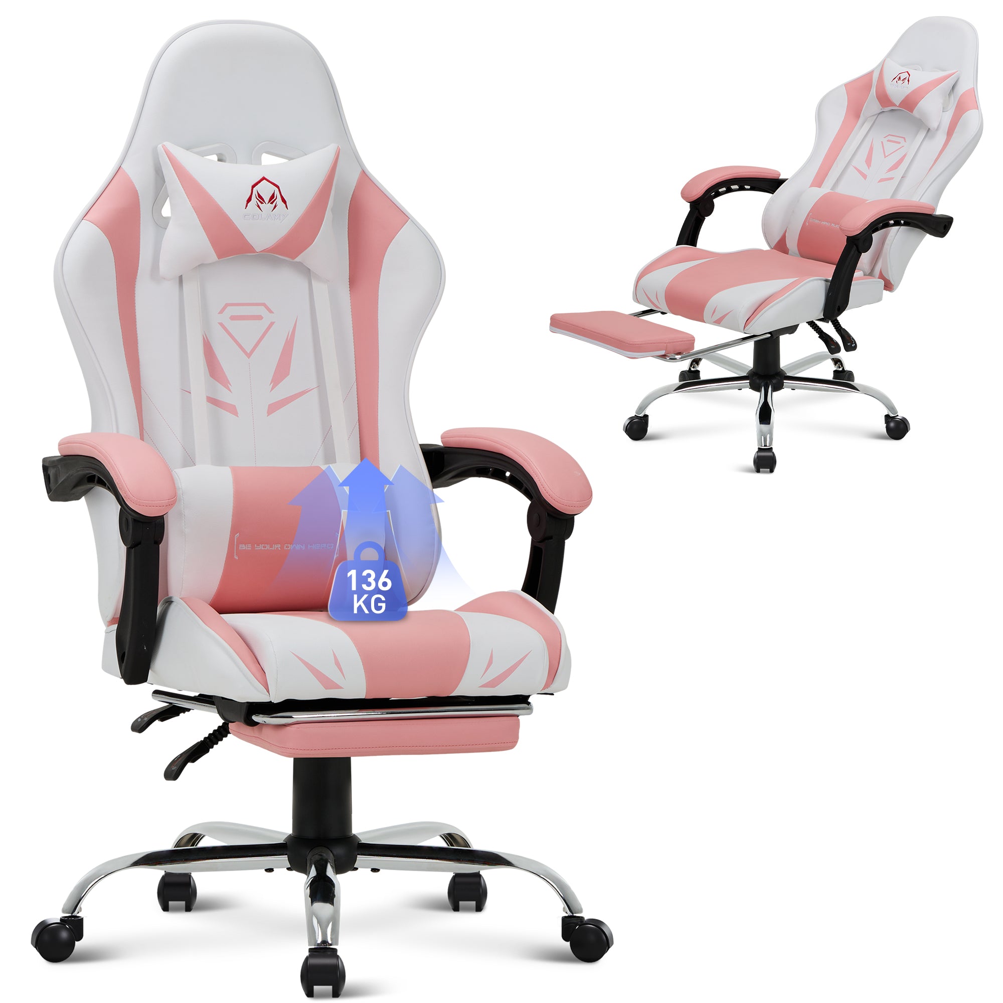 COLAMY PU Leather Gaming Chair Cap.300 Model.6703