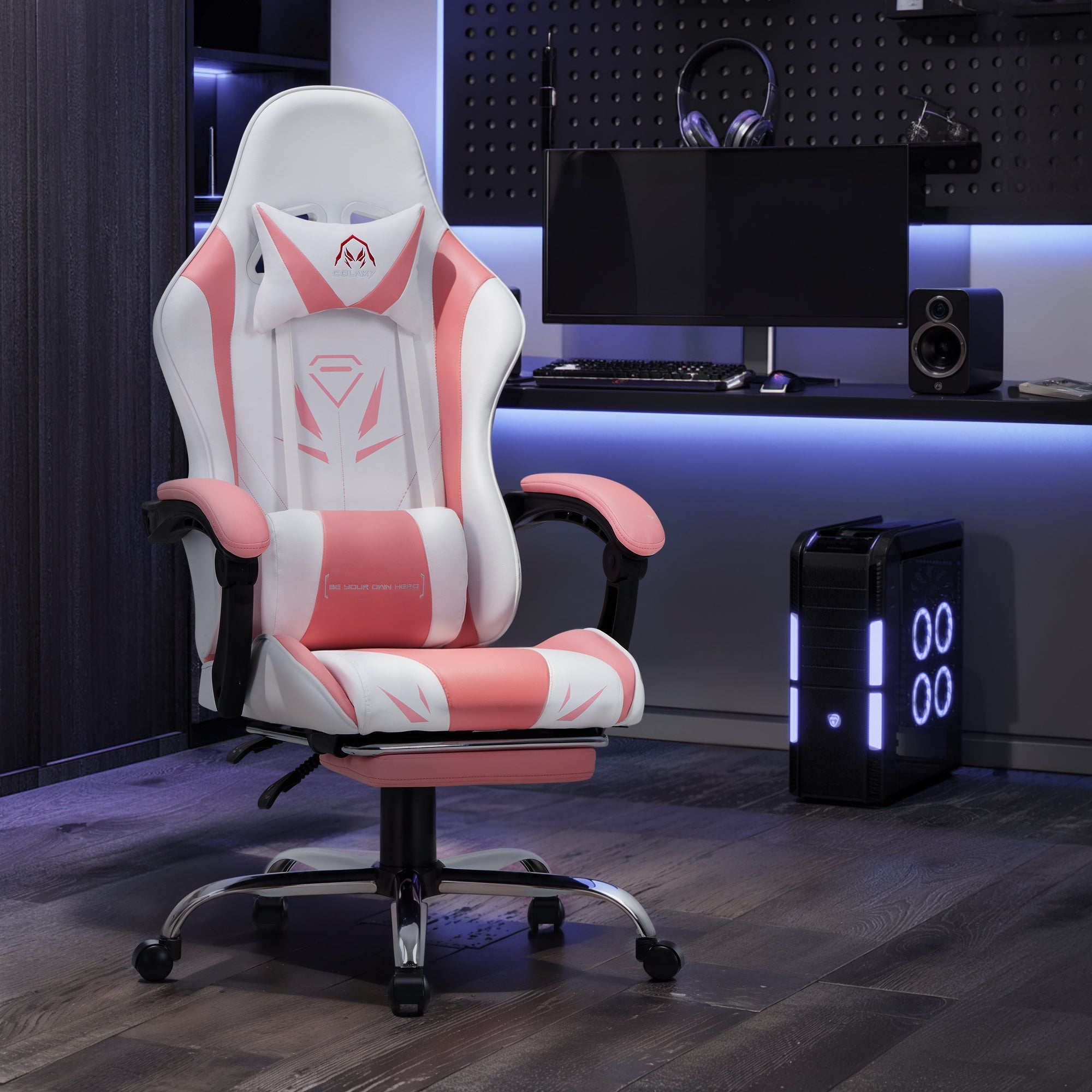 COLAMY PU Leather Gaming Chair Cap.300 Model.6703