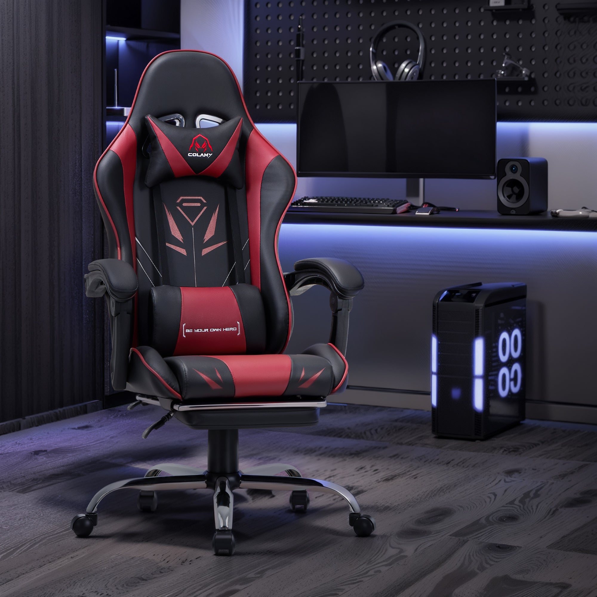 COLAMY PU Leather Gaming Chair Cap.300 Model.6703