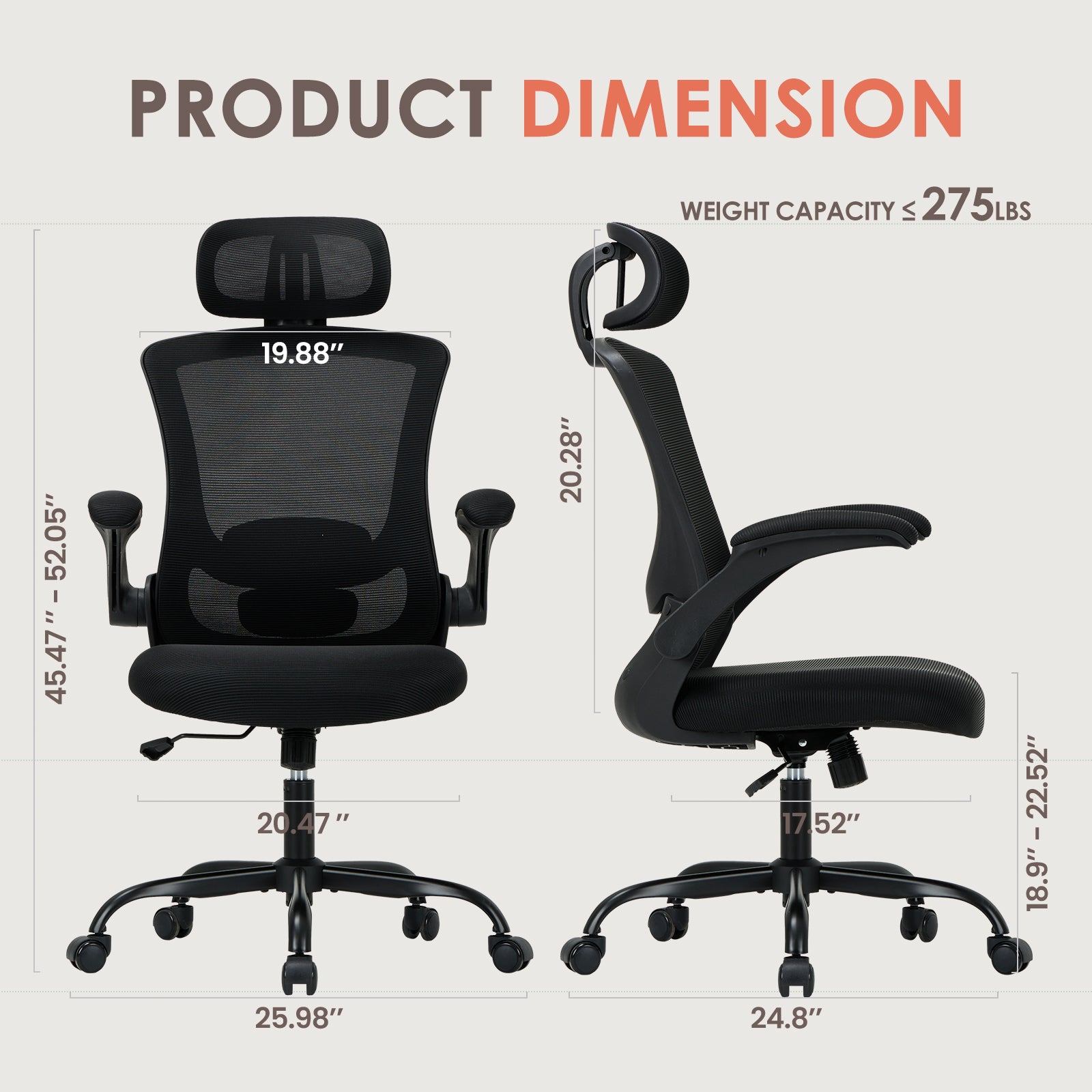 COLAMY VIBE Lightweight Comfort Ergonomic Mesh Office Chair