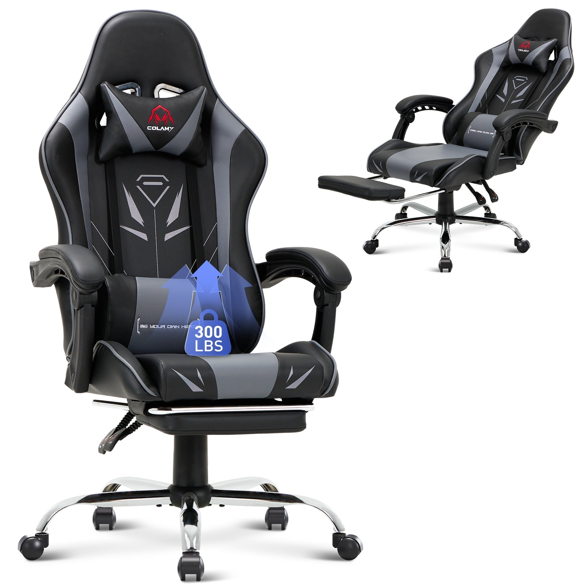 COLAMY PU Leather Gaming Chair Cap.300 Model.6703