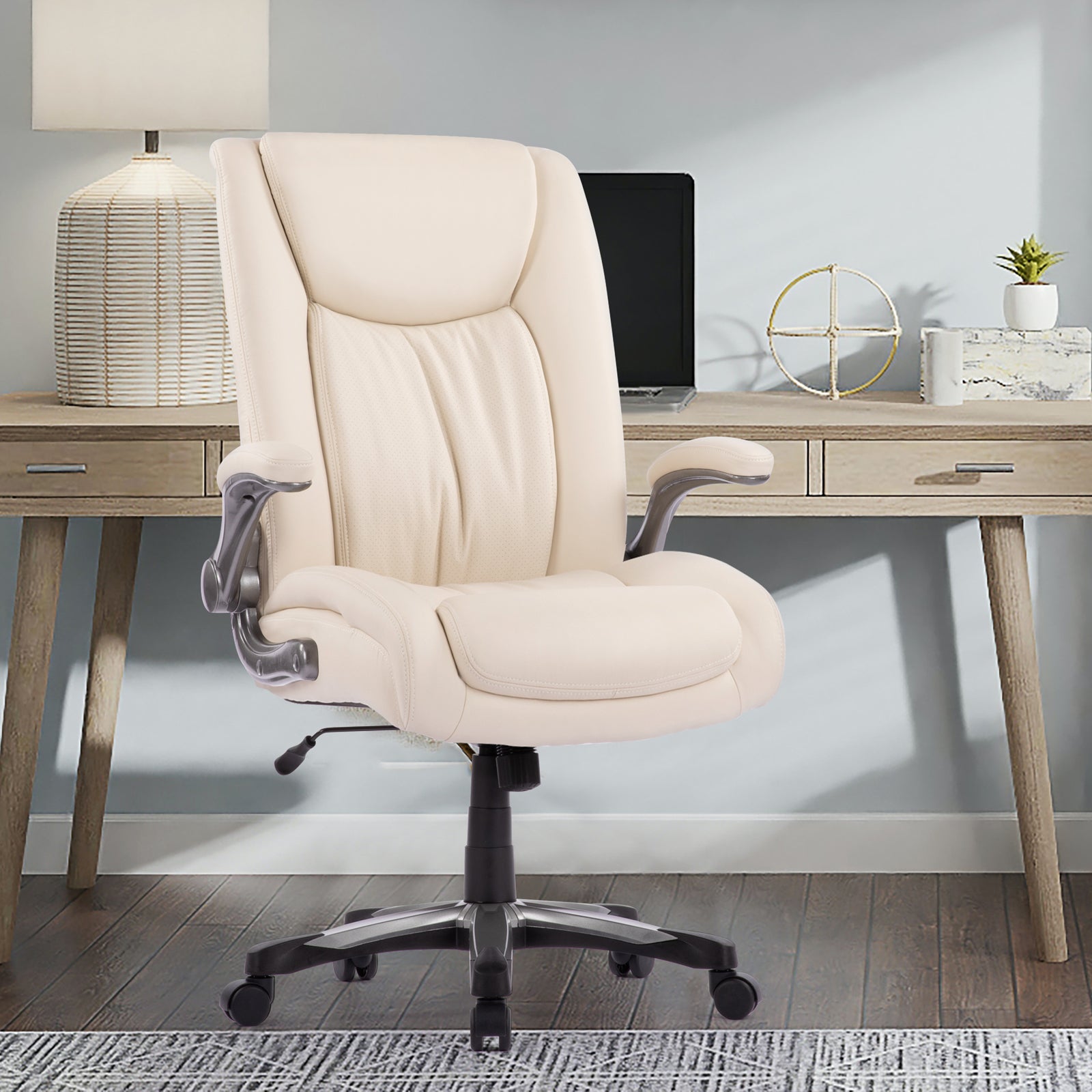 COLAMY PU Leather Big & Tall Office Chair 400lbs Computer Chair Model.5309 Cap.181kg