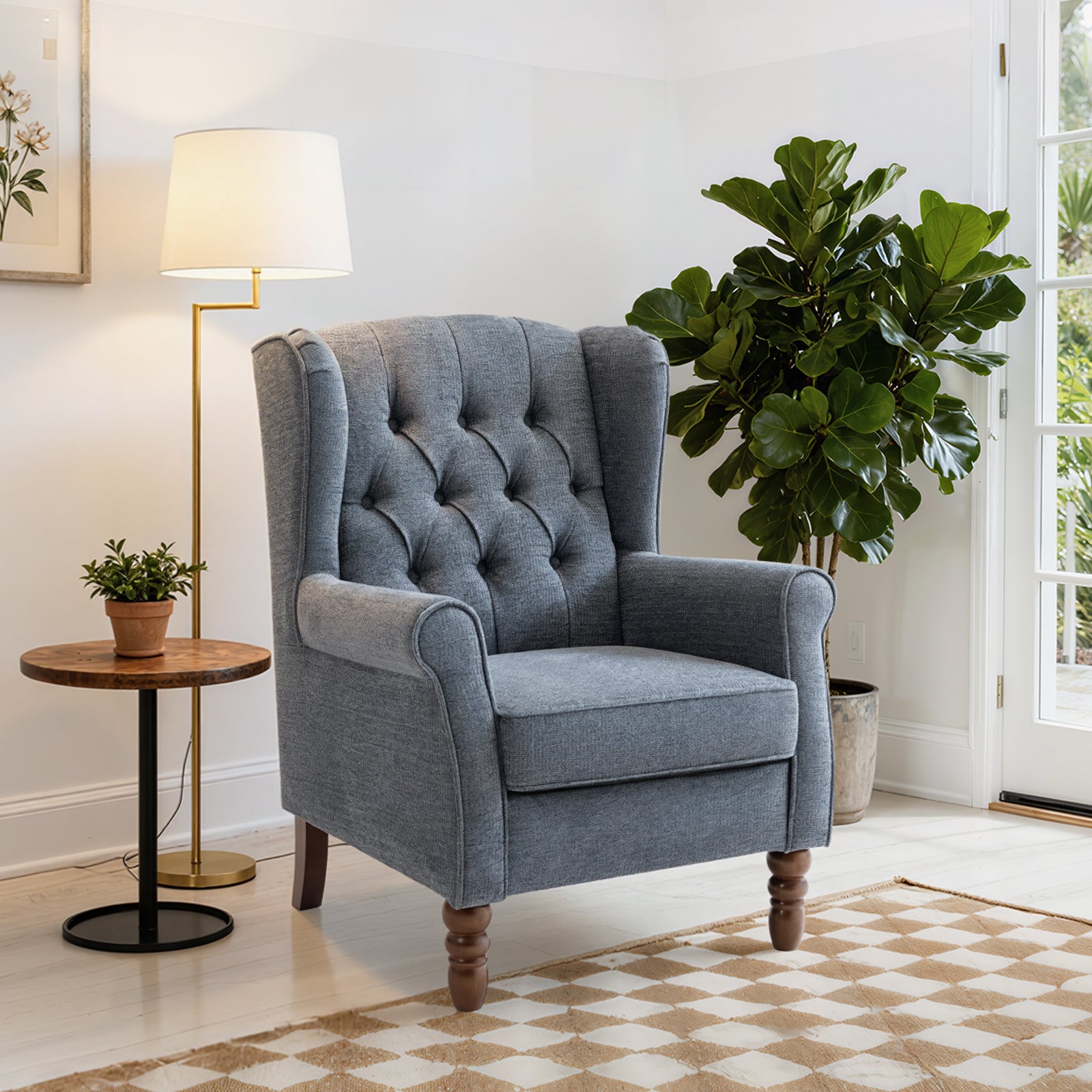 COLAMY Mid-Century Modern Wingback Accent Chair - Set of 1 or 2