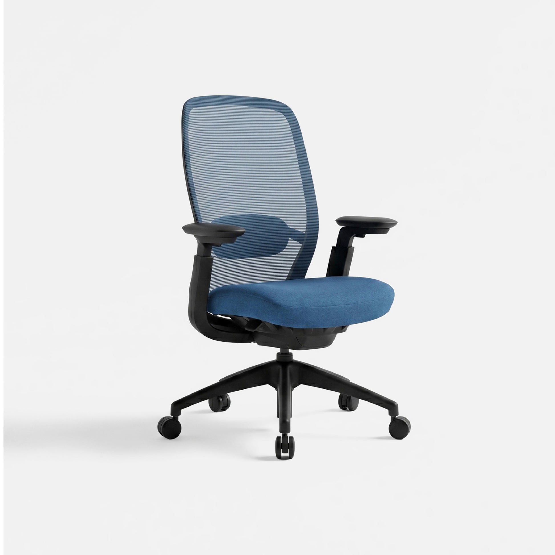 COLAMY AETHER blue ergonomic mesh office chair with a breathable mesh back and cushioned seat