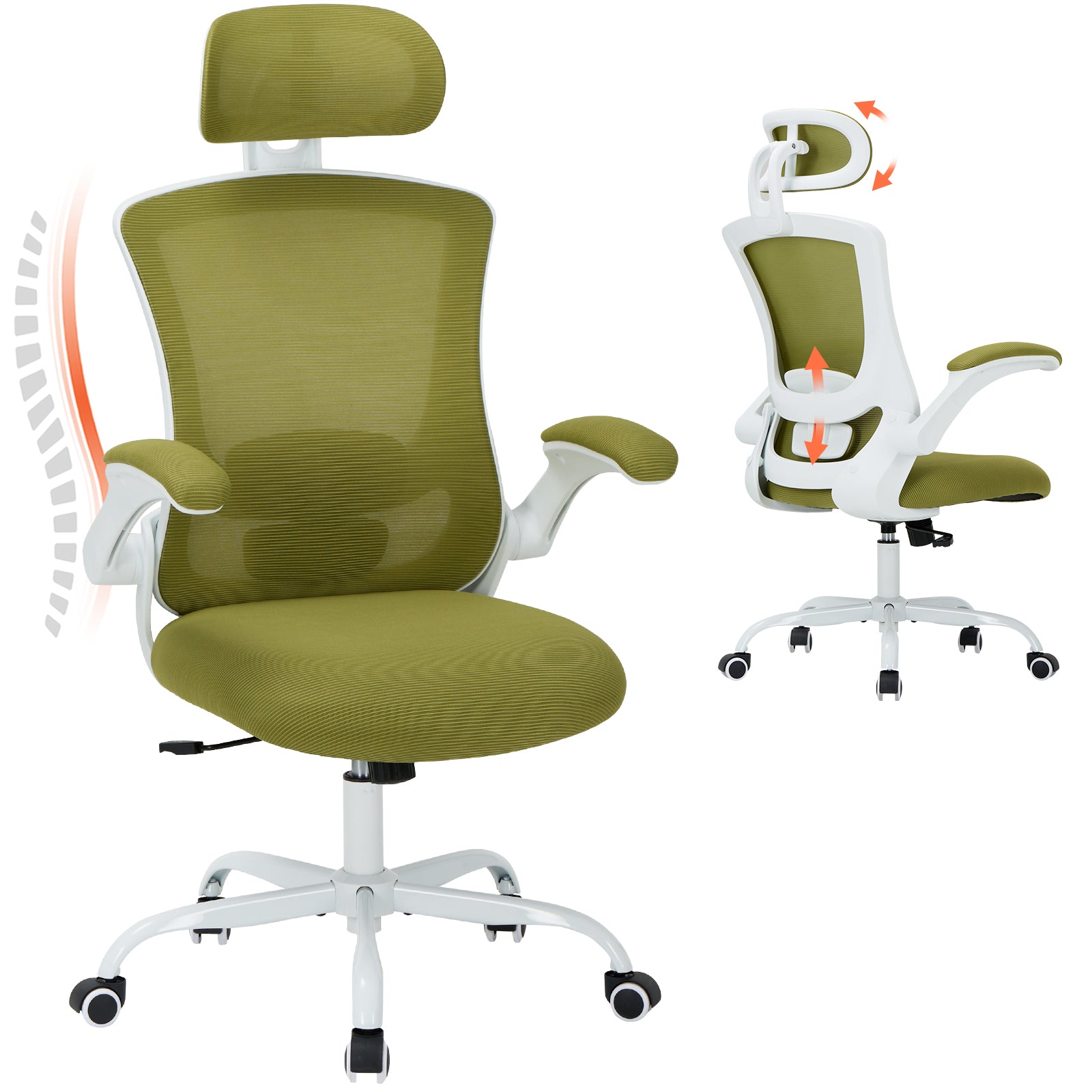 COLAMY Ergonomic Mesh Office Chair with Lumbar Support Model.9050 Cap.125kg