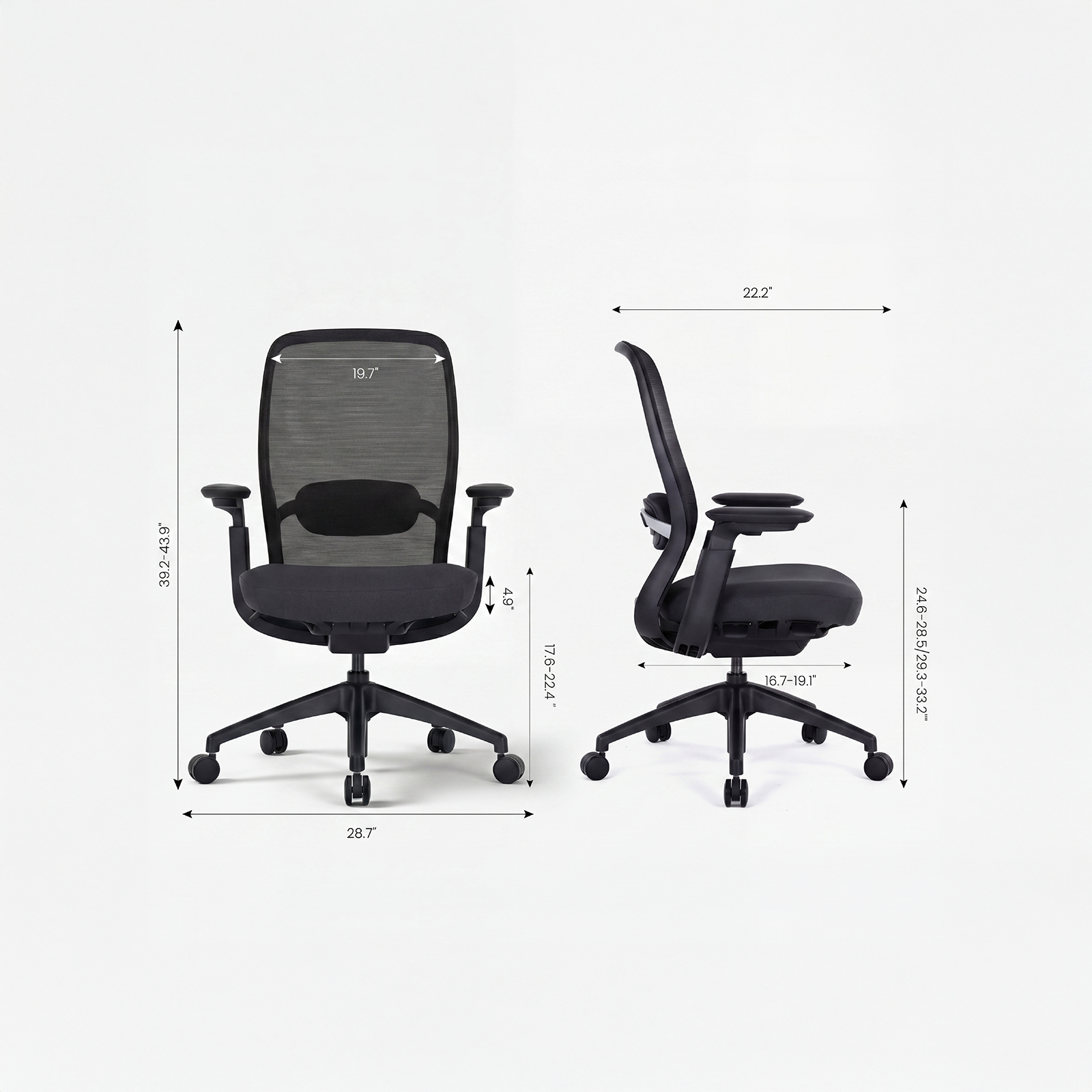 COLAMY AETHER Ergonomic Middle Back Mesh Office Chair