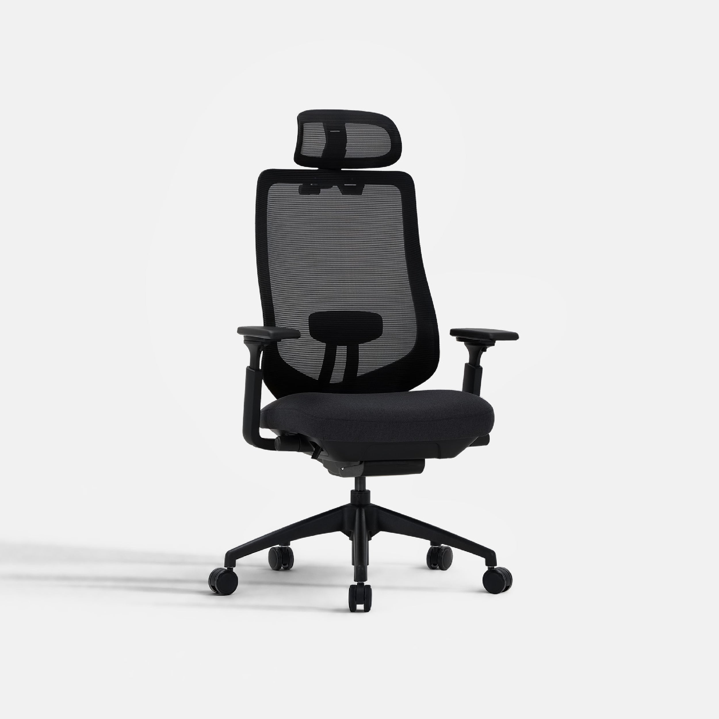 COLAMY ATLAS-01 black ergonomic high back mesh office chair with adjustable headrest