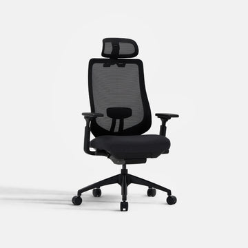 COLAMY ATLAS-01 black ergonomic high back mesh office chair with adjustable headrest