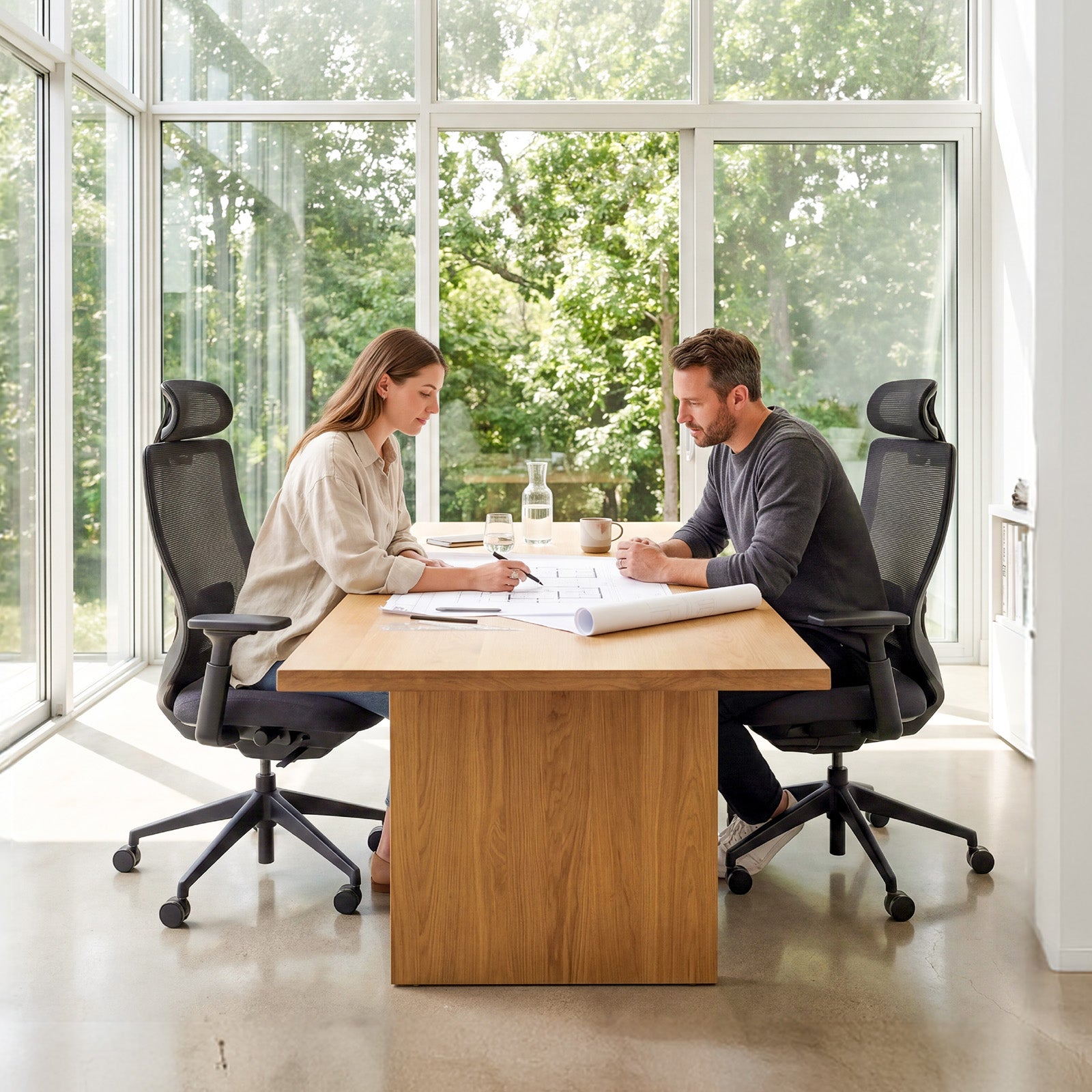 COLAMY ATLAS-01 ergonomic mesh office chairs for meetings and collaborative workspace use
