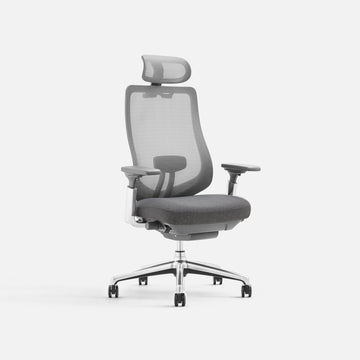 COLAMY ATLAS dark grey ergonomic office chair with breathable mesh back and_headrest