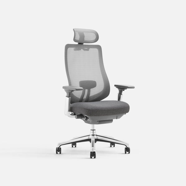 COLAMY ATLAS dark grey ergonomic office chair with breathable mesh back and_headrest