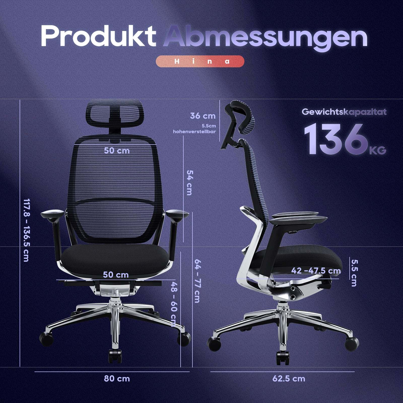 COLAMY HINA Modern Ergonomic Office Chair