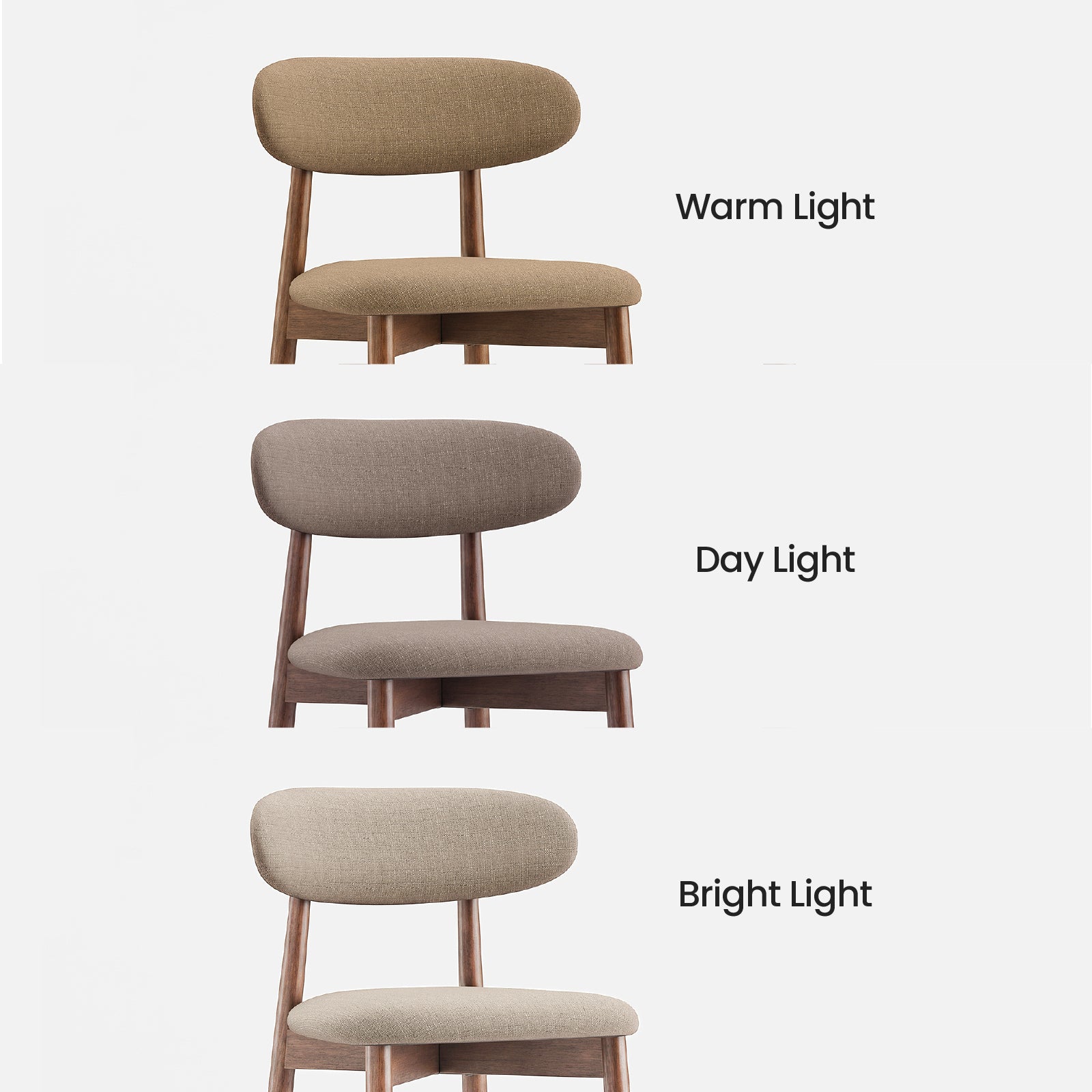 COLAMY NOYA Mid-Century Modern Dining Chair - Upholstered Accent Chair for Kitchen & Dining Room
