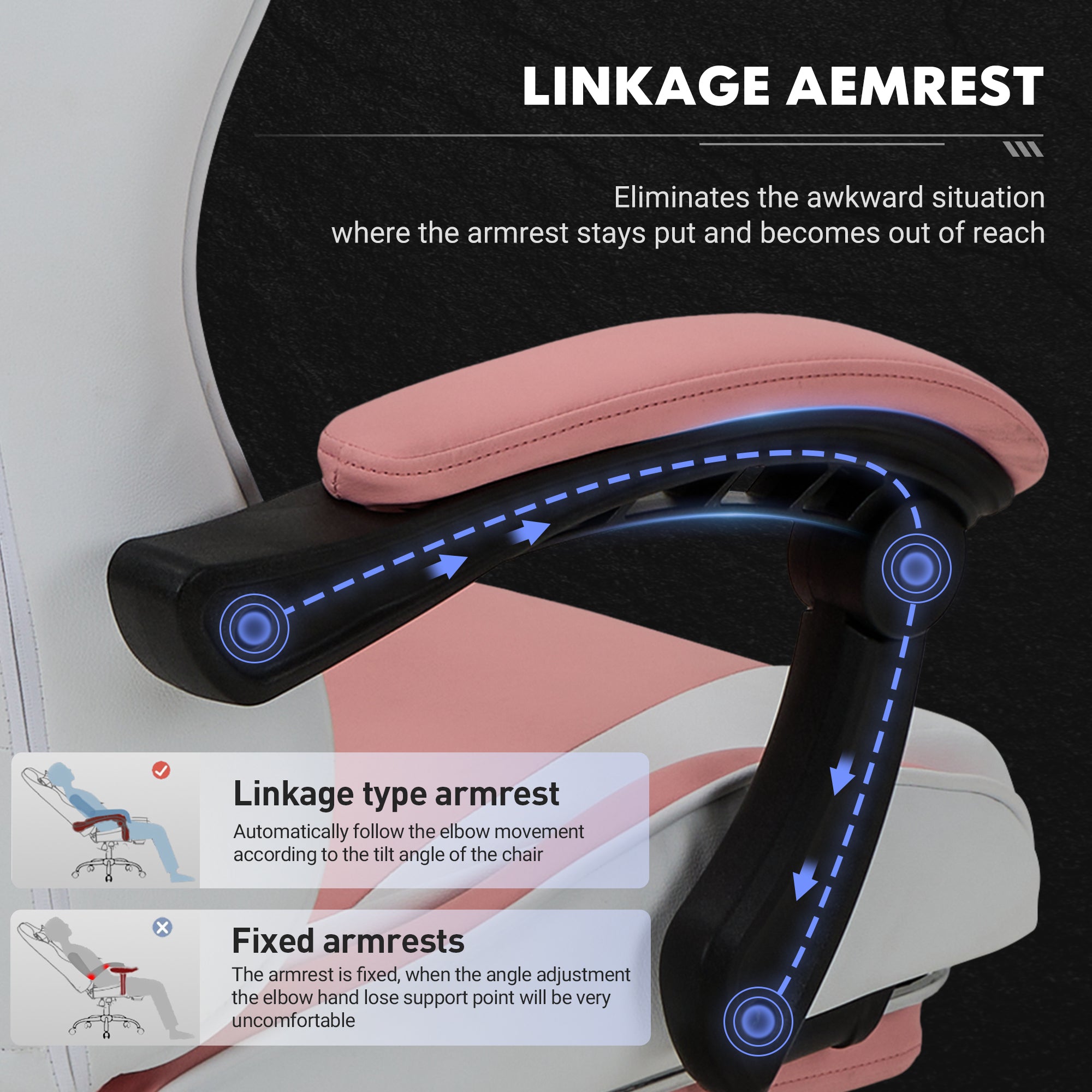 COLAMY PU Leather Gaming Chair Cap.300 Model.6703