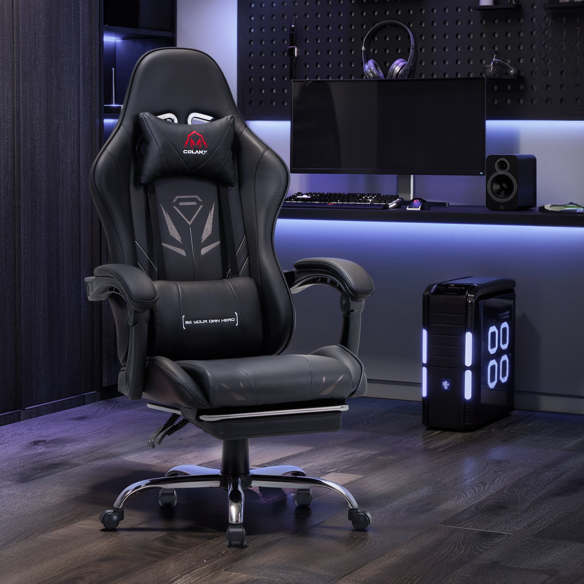 COLAMY PU Leather Gaming Chair Cap.300 Model.6703