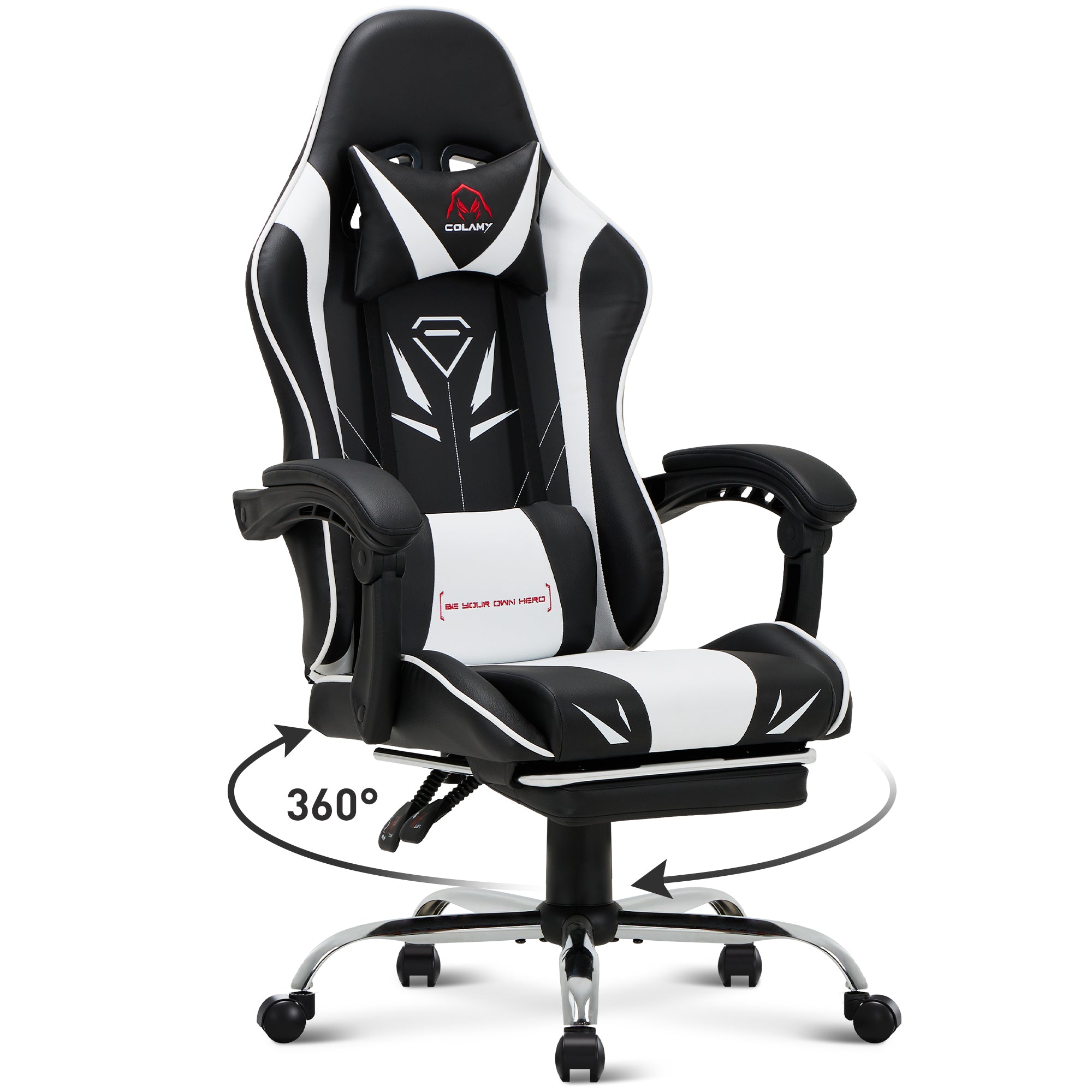 COLAMY PU Leather Gaming Chair Cap.300 Model.6703