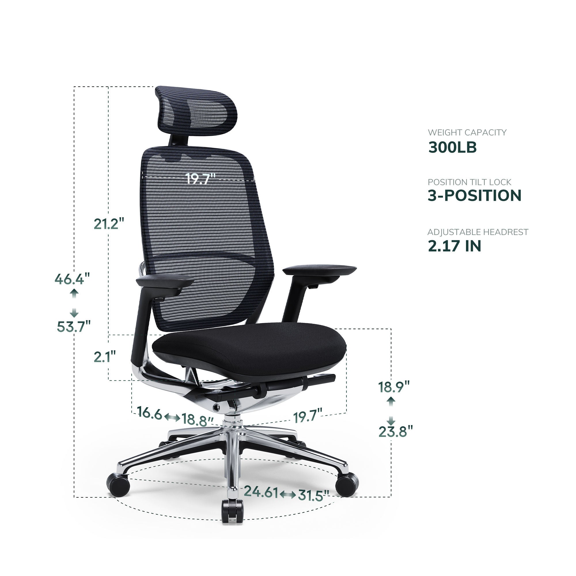 COLAMY HINA Modern Ergonomic Office Chair