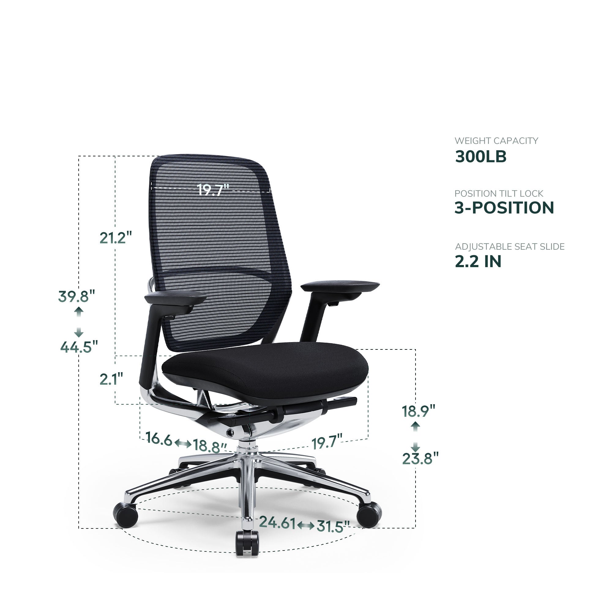 COLAMY HINA Modern Ergonomic Office Chair