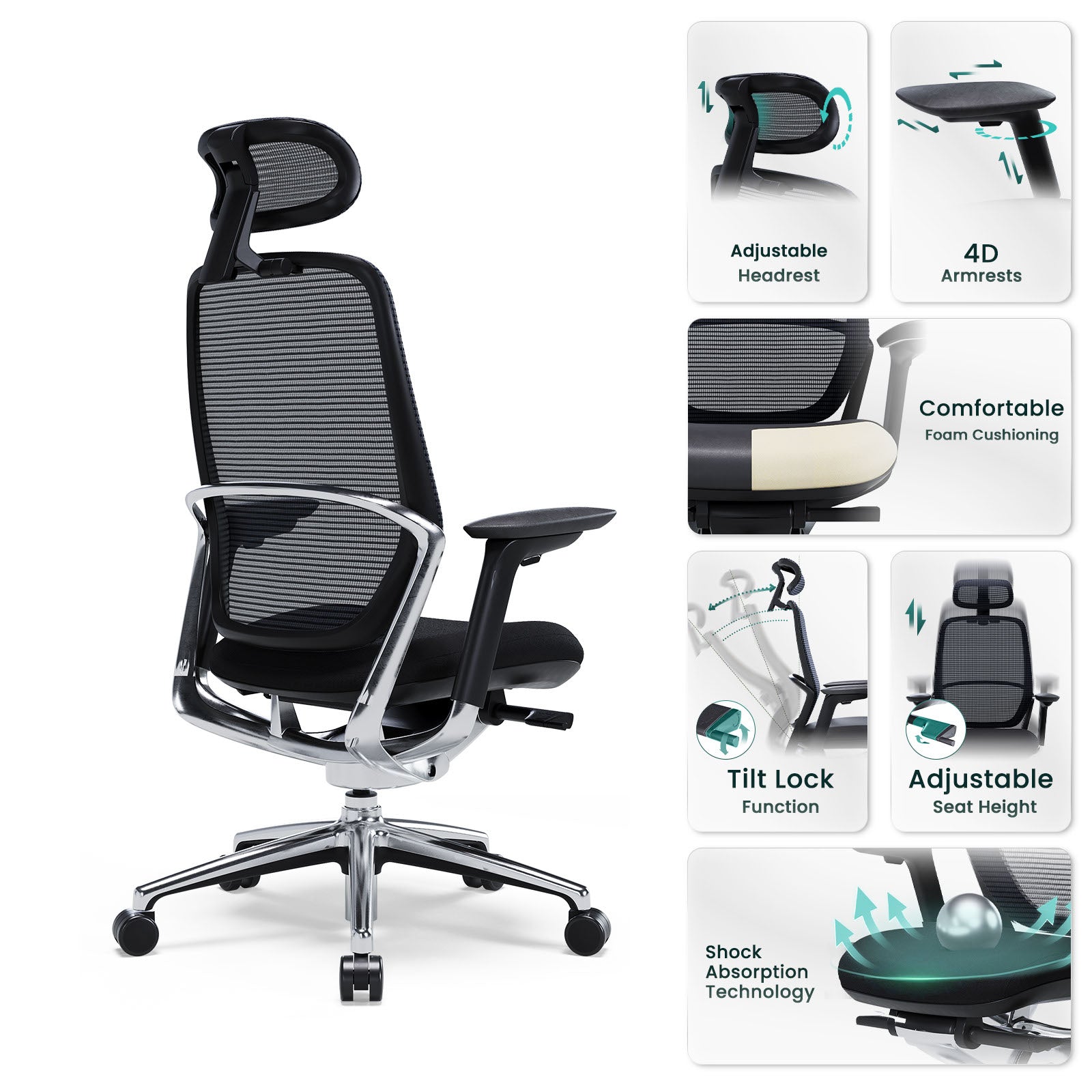 COLAMY HINA Modern Ergonomic Office Chair