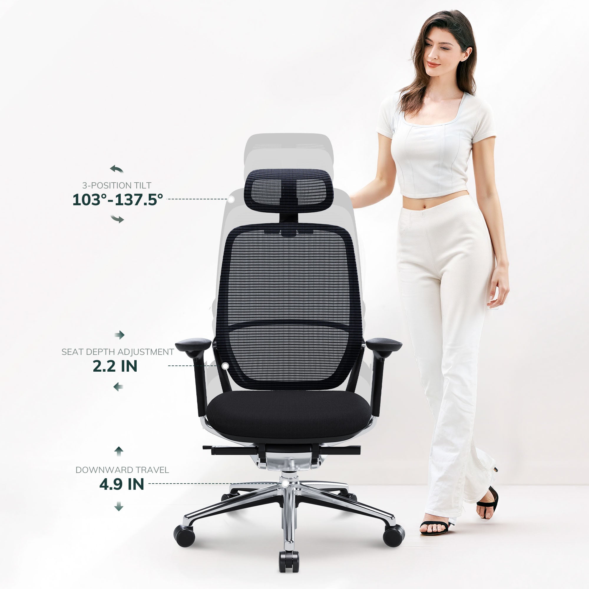 COLAMY HINA Modern Ergonomic Office Chair