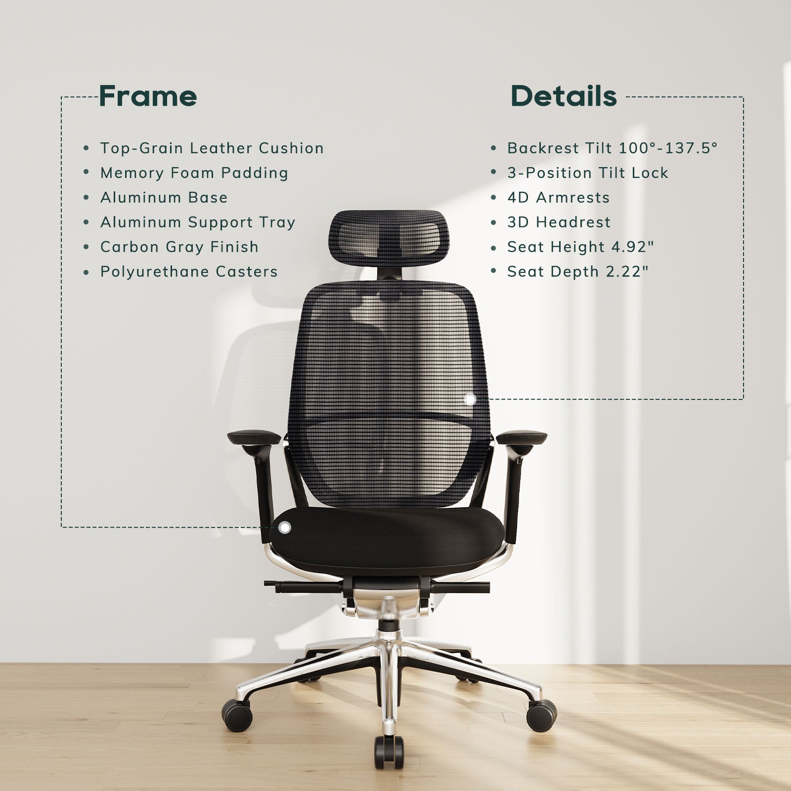 COLAMY HINA Modern Ergonomic Office Chair