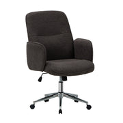COLAMY Upholstered Fabric Office Chair Comfy Padded Height-adjustable Office Chair Cap.136kg