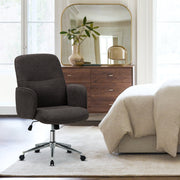 COLAMY Upholstered Fabric Office Chair Comfy Padded Height-adjustable Office Chair Cap.136kg