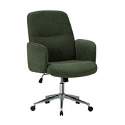 COLAMY Upholstered Fabric Office Chair Comfy Padded Height-adjustable Office Chair Cap.136kg