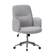 COLAMY Upholstered Fabric Office Chair Comfy Padded Height-adjustable Office Chair Cap.136kg