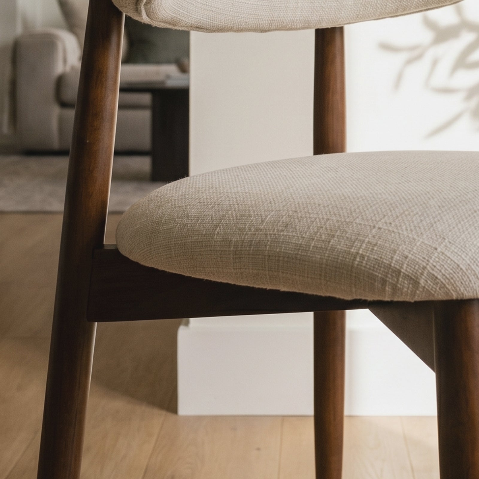 COLAMY NOYA Mid-Century Modern Dining Chair - Upholstered Accent Chair for Kitchen & Dining Room