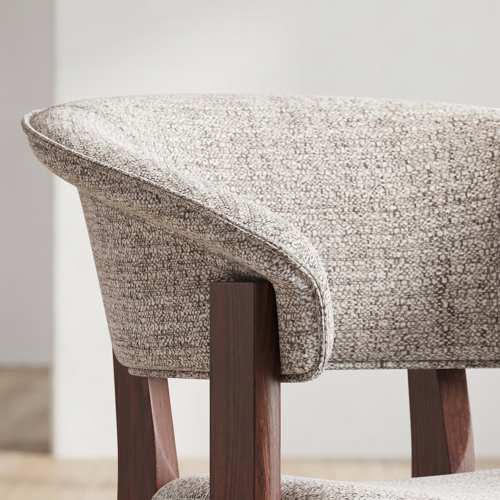 COLAMY NOYA Prime Upholstered Dining Chair - FSC Solid Oak - Single to Set of 4