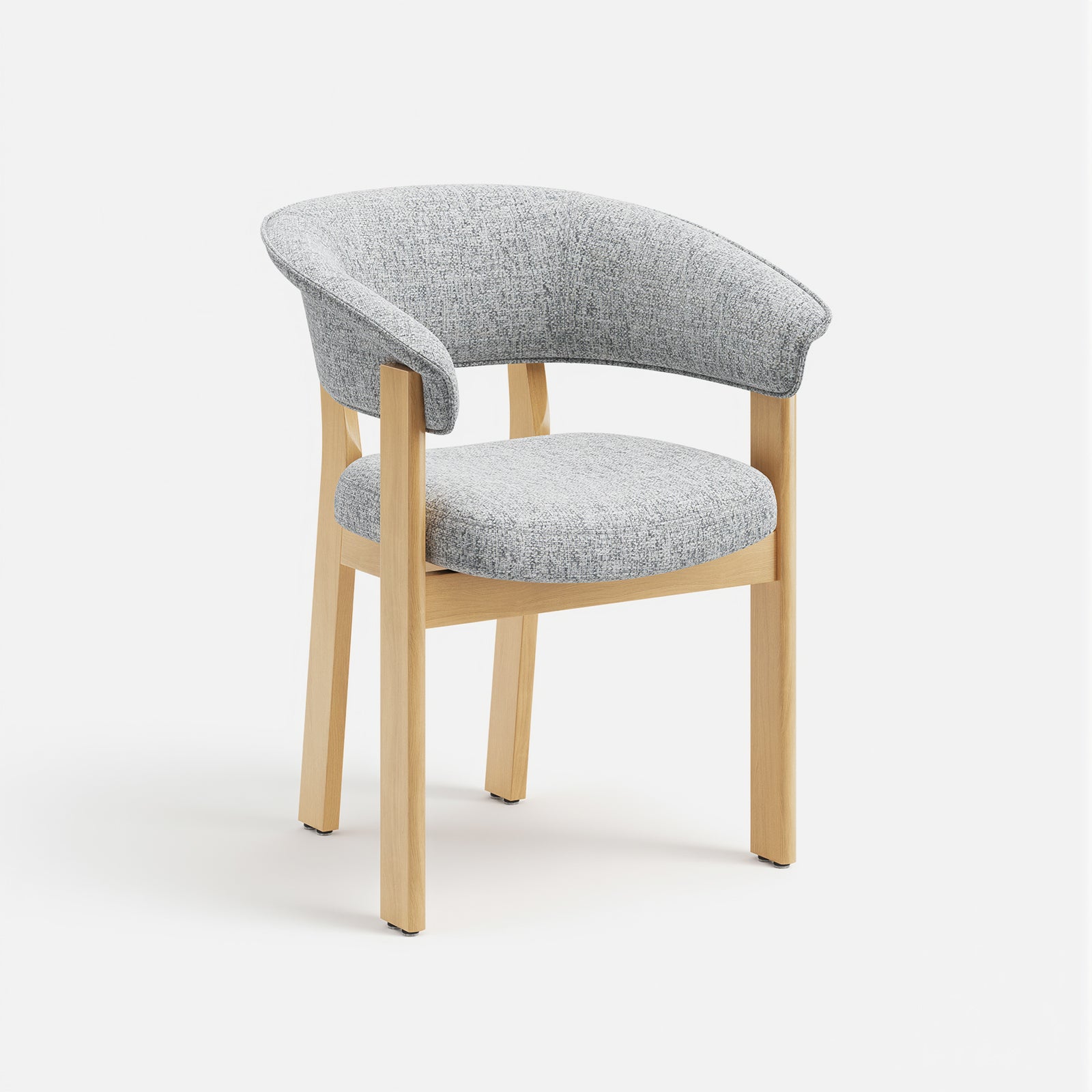 COLAMY NOYA Prime Upholstered Dining Chair - FSC Solid Oak - Single to Set of 4