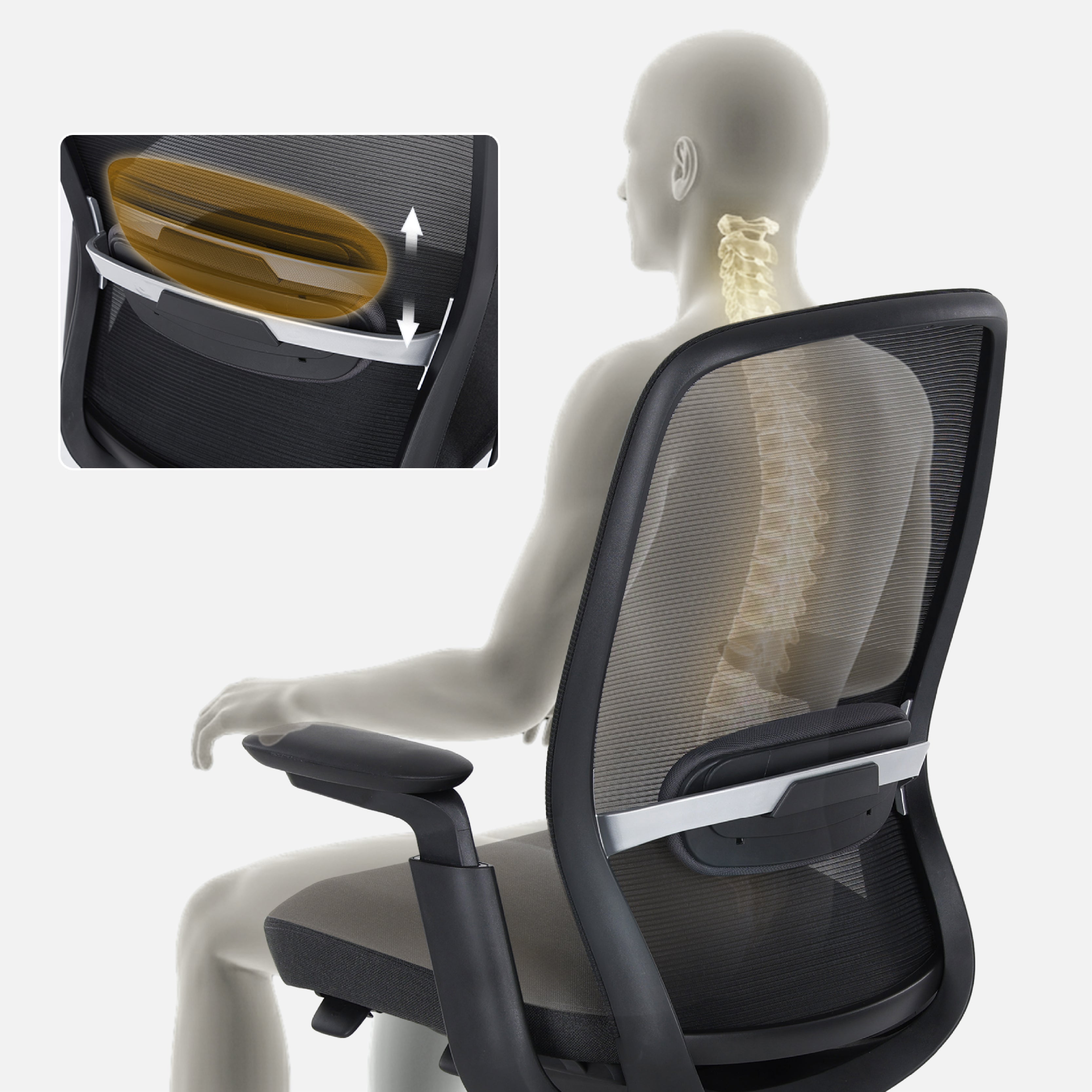 COLAMY AETHER Ergonomic Middle Back Mesh Office Chair