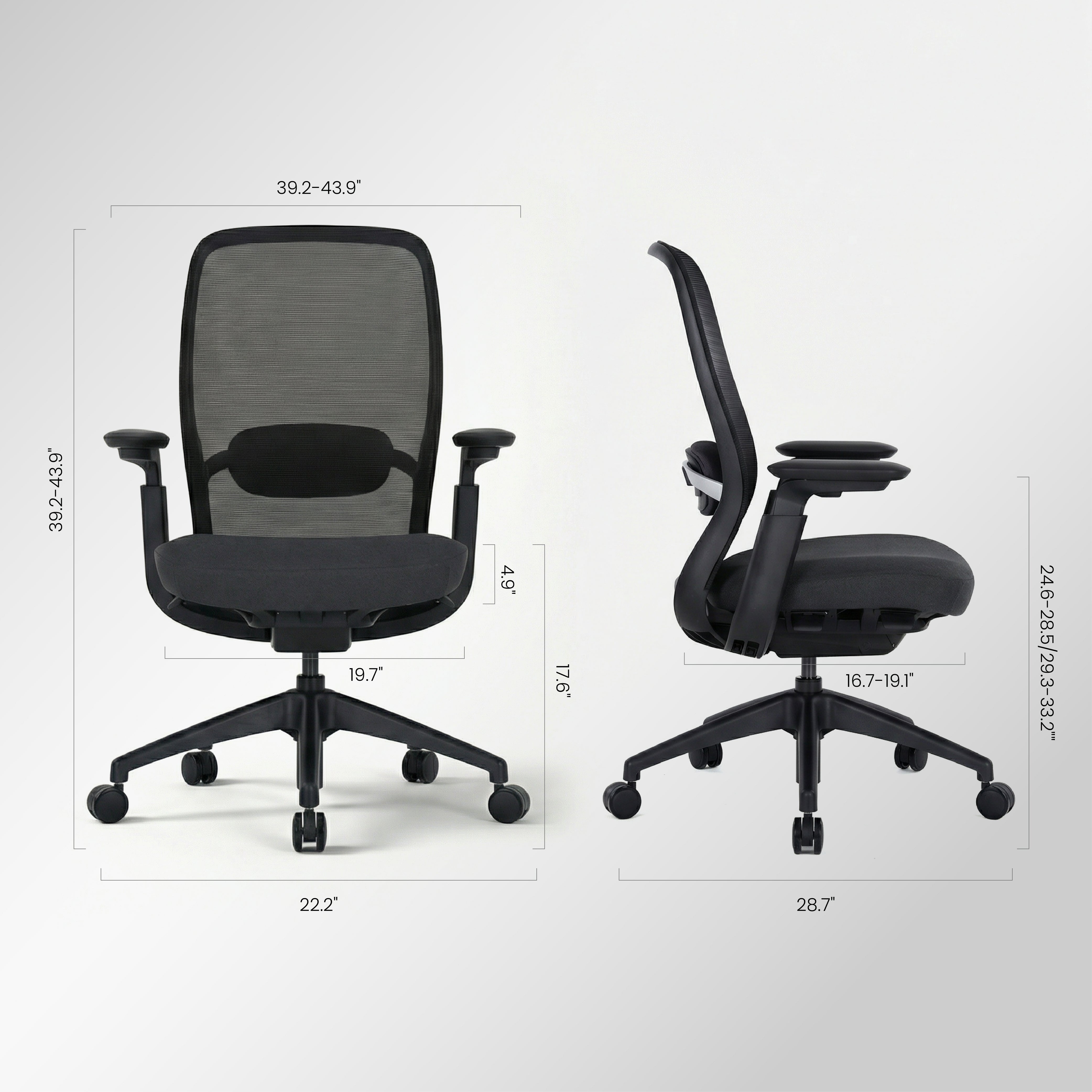 COLAMY AETHER Ergonomic Middle Back Mesh Office Chair