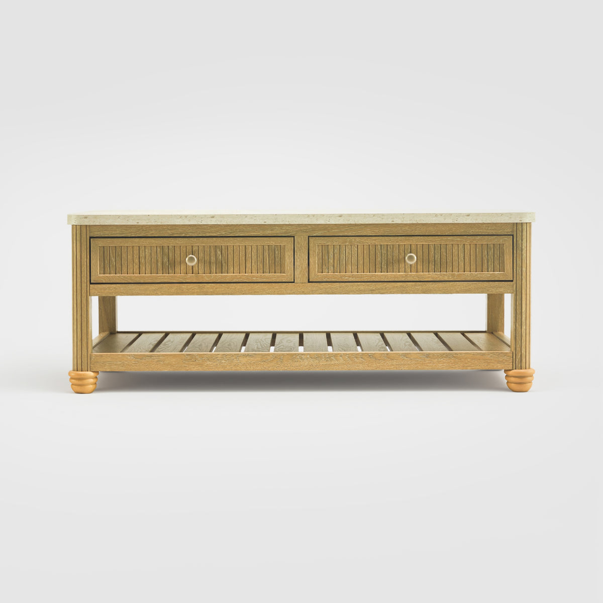 colamy verse 47 inch fluted storage coffee table front view