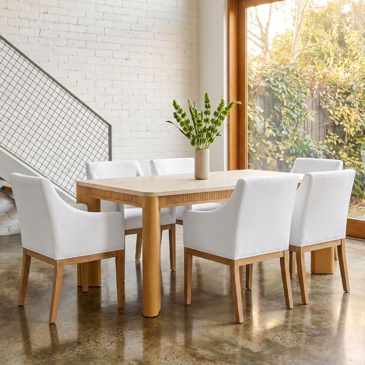 colamy verse 63 inch modern family dining table for 6 in loft dining room