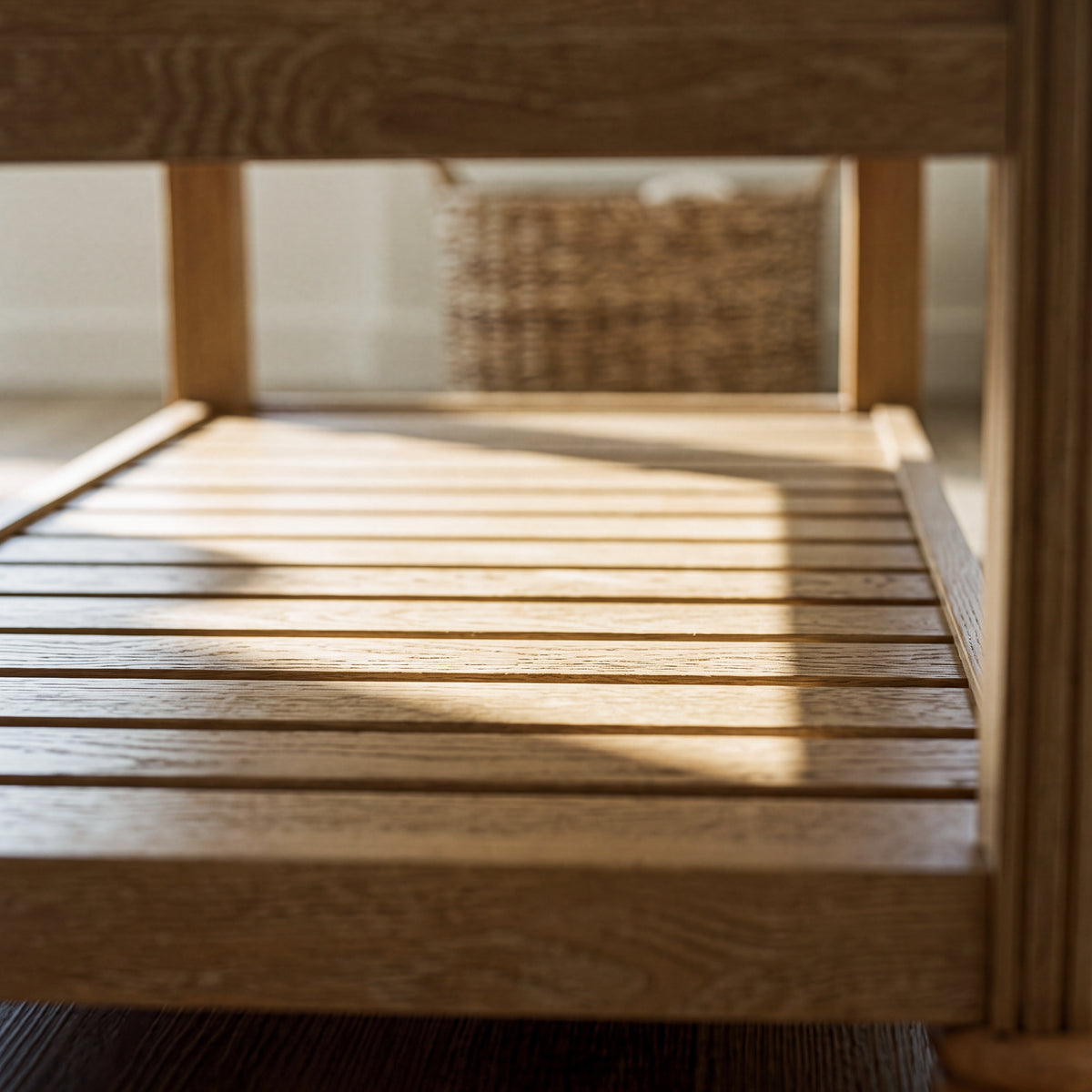 colamy verse coffee table open slat shelf storage detail