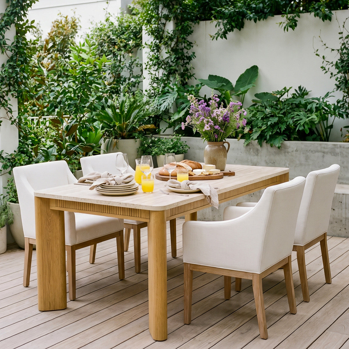 colamy verse organic modern dining table for 4 breakfast nook patio morning