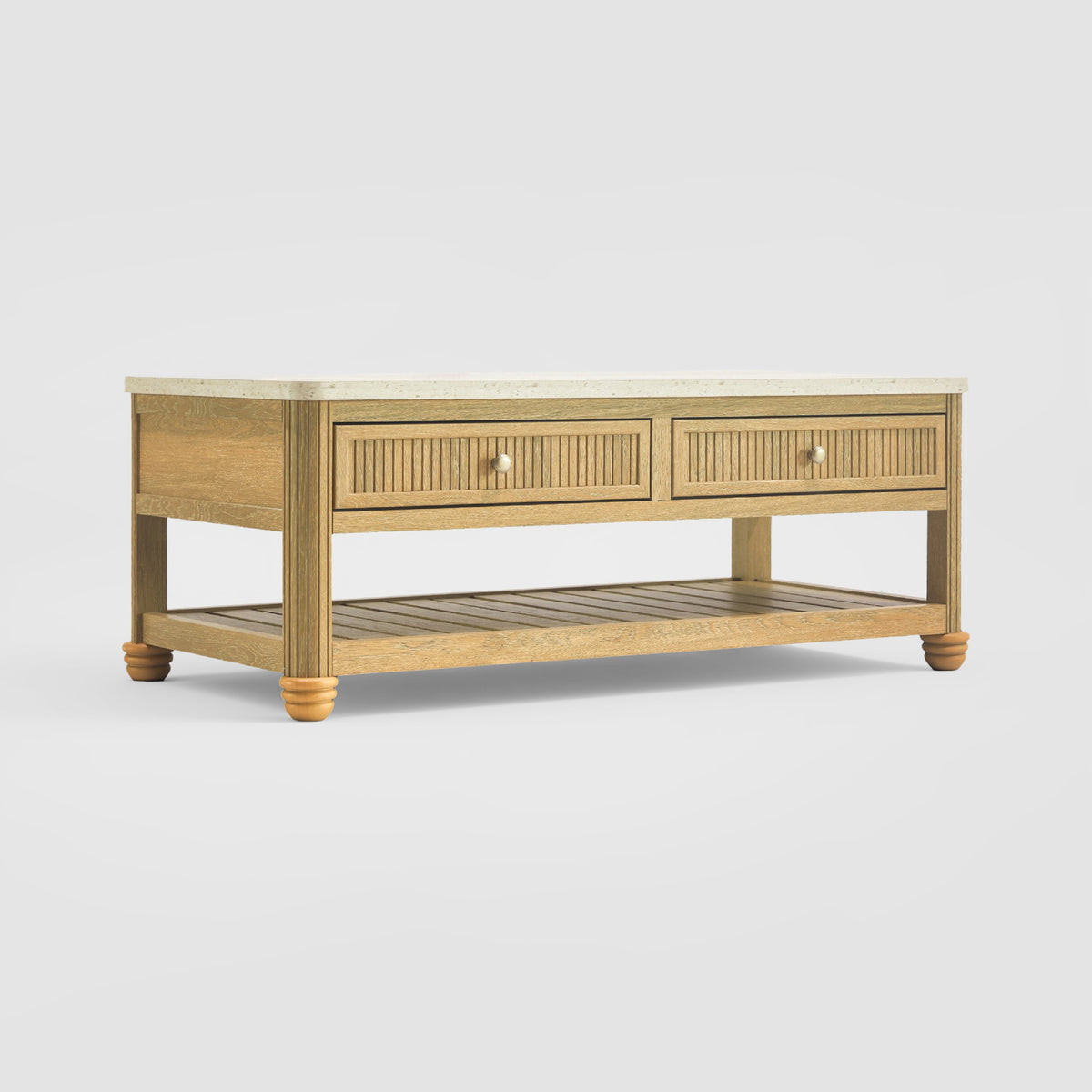 colamy verse rectangular storage coffee table angled view