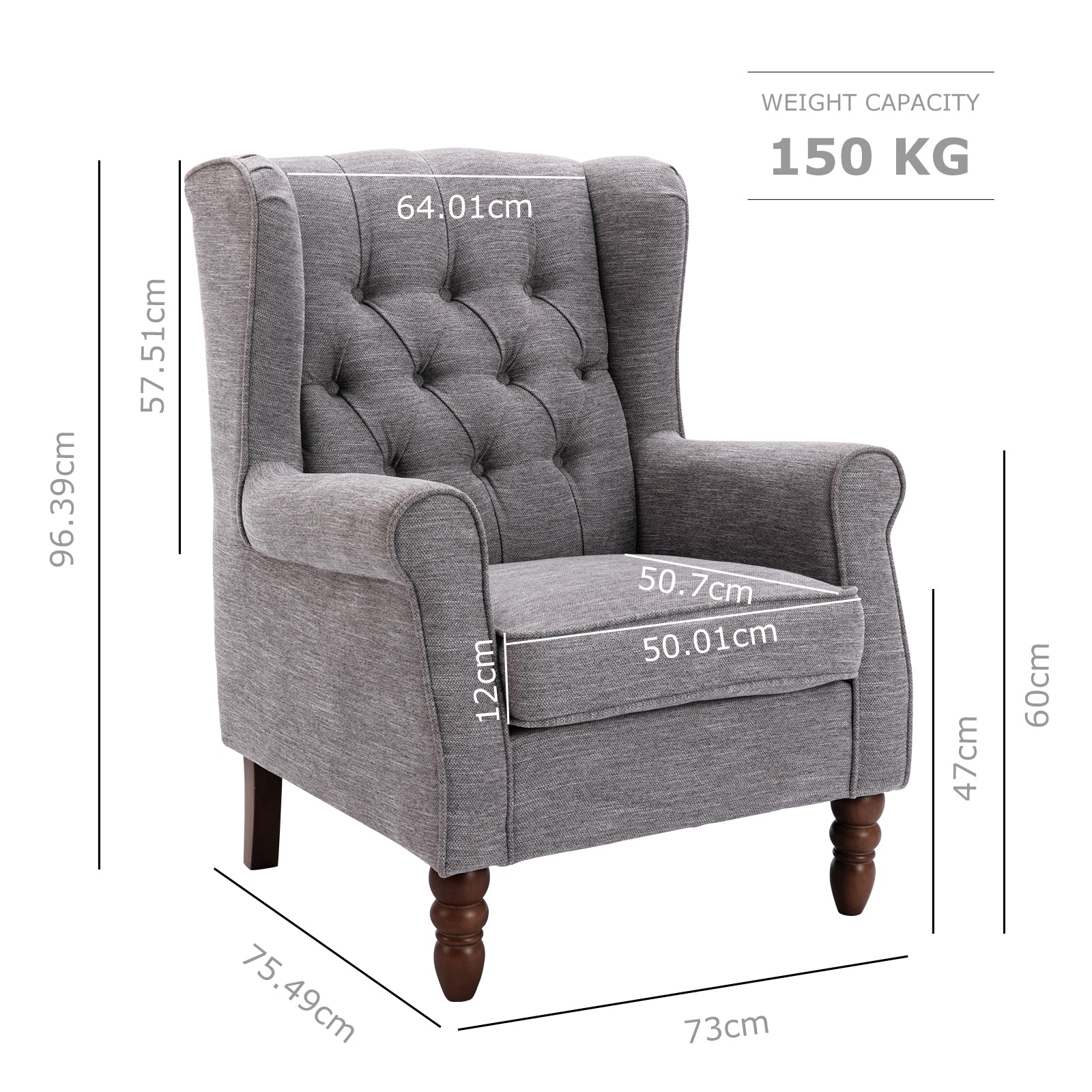 COLAMY Mid-Century Modern Wingback Accent Chair - Set of 1 or 2